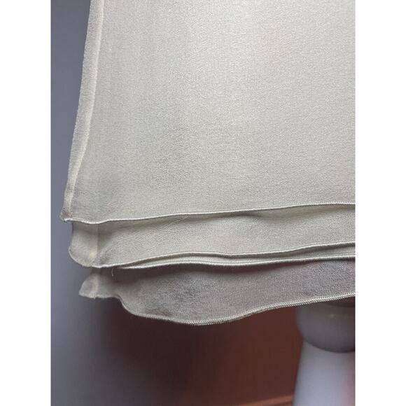 Ralph Lauren Purple Label Silk Cocktail Dress 6 Embellished Beaded Neck Tan $3K - Picture 11 of 16